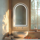 Arched LED Wall Mirror Bathroom Mirrors Makeup Anti fog 600mm x 1000mm