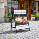 A Frame Sign 60x90cm and Outdoor Sidewalk Steel Poster Board Display Stand