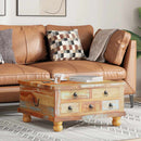 Coffee Table Reclaimed Wood 70x70x38 cm