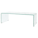 Coffee Table Tempered Glass 98x45x30 cm Clear
