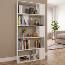 Book Cabinet/Room Divider High Gloss White 80x24x159 cm