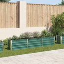 Garden Raised Bed Galvanised Steel 240x40x45 cm Green