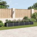 Garden Raised Bed Galvanised Steel 400x80x45 cm Anthracite
