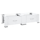 Double Washing and Drying Machine Pedestal with Drawers White