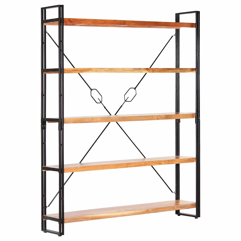 5-Tier Bookcase 140x30x180 cm Solid Acacia Wood – Simply Wholesale