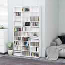 CD Cabinet White 102x23x177.5 cm Engineered Wood