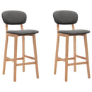Bar Stools 2 pcs Dark Grey Fabric