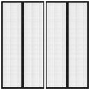 Insect Door Curtains 2 pcs with Magnet Blocks Black 220x100 cm