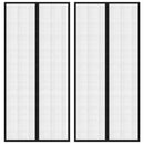 Insect Door Curtains 2 pcs with Magnet Blocks Black 220x110 cm