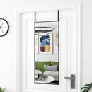 Door Mirror Black 40x100 cm Glass and Aluminium