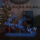 Acrylic Christmas Flying Reindeer&Sleigh 260x21x87cm Blue
