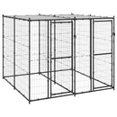 Outdoor Dog Kennel Steel with Roof 4.84 m¬≤
