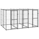Outdoor Dog Kennel Steel with Roof 7.26 m¬≤