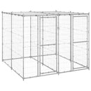 Outdoor Dog Kennel Galvanised Steel with Roof 4.84 m¬≤
