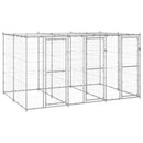 Outdoor Dog Kennel Galvanised Steel with Roof 7.26 m¬≤