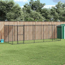 Outdoor Dog Kennel Steel with Roof 12.1 m¬≤