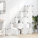 Storage Cube Organiser with 15 Cubes and Doors Transparent PP