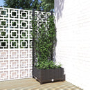Garden Planter with Trellis Black 40x40x121.5 cm PP
