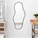 Wall Mirror Black 100x45 cm