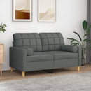 Throw Pillows 2 pcs Dark Grey √ò15x50 cm Fabric