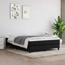 Box Spring Bed Frame Black Queen Fabric