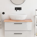 Bathroom Countertop Light Brown 80x60x4 cm Treated Solid Wood