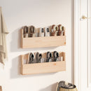Wall-mounted Shoe Racks 2 pcs 59x9x23 cm Solid Wood Pine