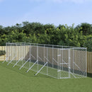 Outdoor Dog Kennel Silver 2x14x2 m Galvanised Steel
