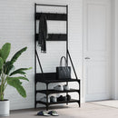 Clothes Rack with Shoe Storage Black 70x40x184 cm