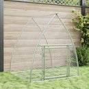 Rabbit Hutch Silver 105x100x120 cm Galvanised Steel