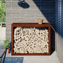 Firewood Rack 100x40x80 cm Weathering Steel