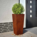 Garden Planters 2 pcs 35x35x75 cm Weathering Steel
