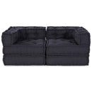 Modular Sofa Unit 2 pcs Anthracite 140 x 70 x 56 cm Fabric