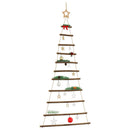 vidaXL¬†Hanging Christmas Tree with Top Star 74x150 cm Natural Branch