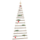 vidaXL¬†Hanging Christmas Tree with Top Star 100x210 cm Natural Branch