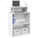 Reception Desk White 100x40x104 cm Engineered Wood