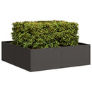 Planter Black 100x100x30 cm Steel
