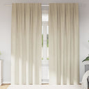 Blackout Curtains 2 pcs Cream 140 x 245 cm Velvet