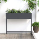 Raised Garden Planter Anthracite 100 x 26 x 82 cm Steel