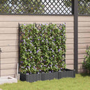 Garden Planter 3 pcs Black 120 x 40 x 125,5 cm Plastic