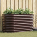Raised Bed Brown 160 x 80 x 81 cm Steel