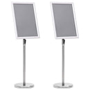 Poster Stands 2 pcs Silver 45 x 32.7 x 108 cm Aluminium
