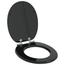 Soft-Close Toilet Seat Black 44 x 38 cm MDF board