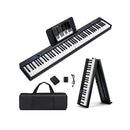 88 Key Foldable Digital Piano With Midi And Wireless Bt And Bag Black
