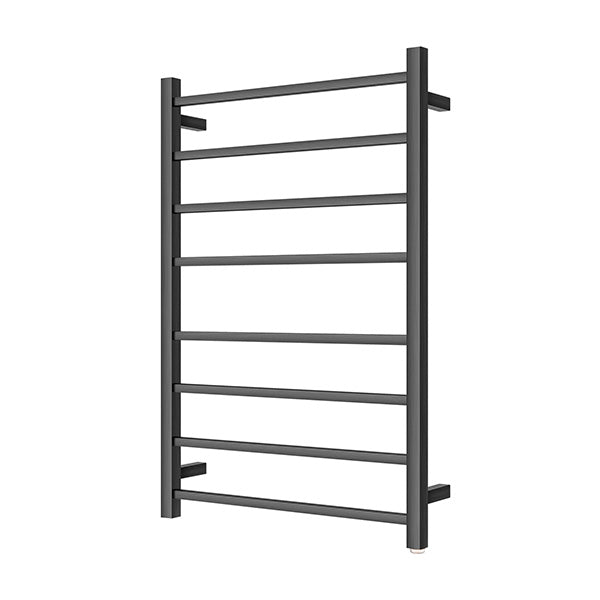 Brushed Electric Heated Towel Rack Square 8 Bars