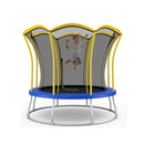 8Ft Outdoor Trampoline With Unique Flower Shape And Enclosure Net