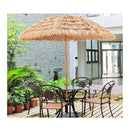 8 Ft Thatched Tiki Umbrella With 8 Metal Ribs 7 Tier Straw Top