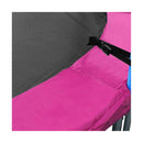 8Ft Trampoline Replacement Safety Pad And Net Round 6 Poles Pink