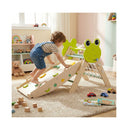 8 In 1 Wooden Triangle Set Foldable With Climbing Rope Light Green