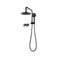 8 Inch Rain Shower Twin Head Set Black 5 Modes Handheld Spray Bath Tap